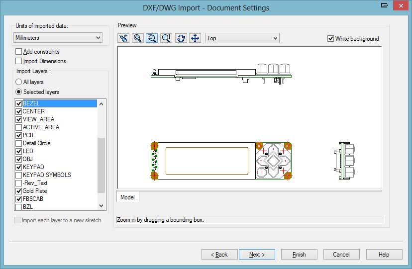 Importing DWG DXF as SolidWorks Sketch