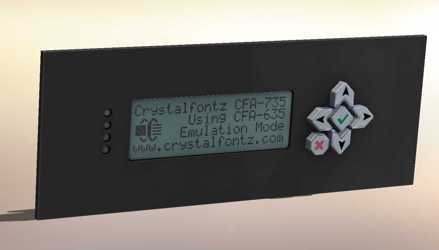 LCD CAD Model in Panel - Front